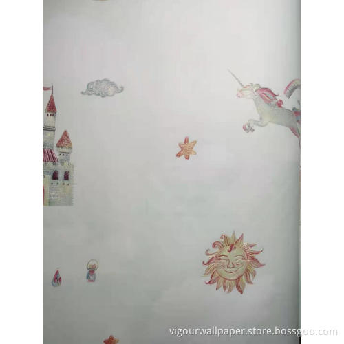 kids design wallpaper star design children room decoration